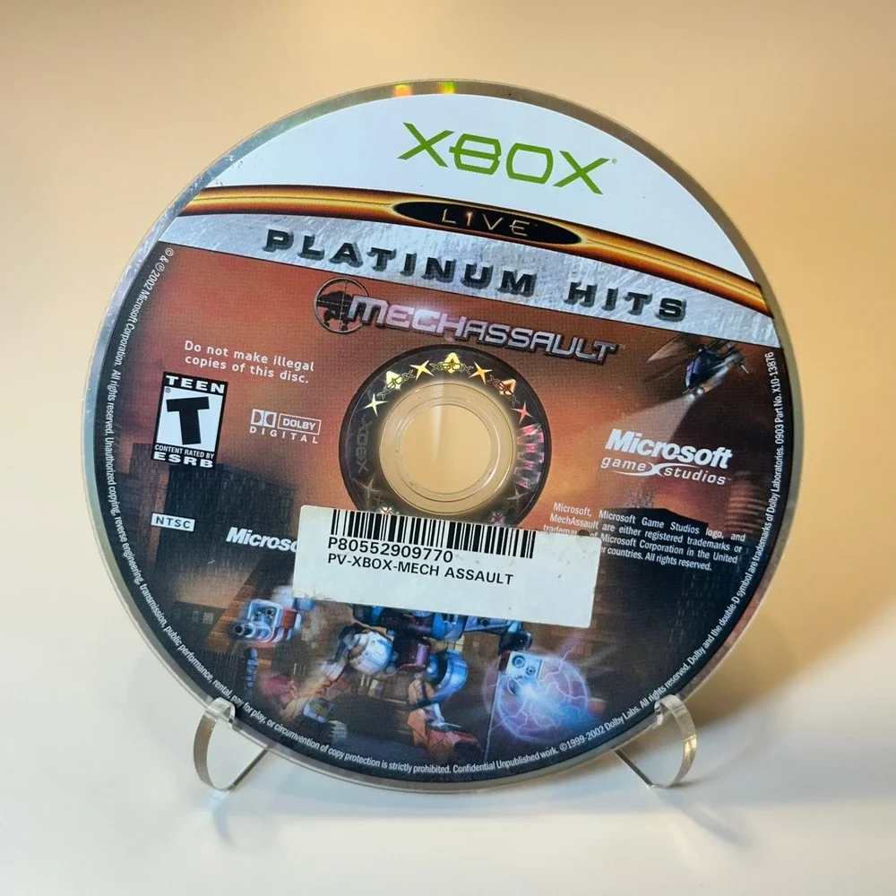 Microsoft MechAssault Xbox Game Original Green Case Good Action Sci-Fi 2002